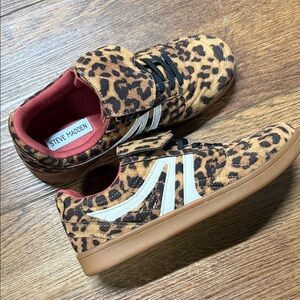 Steve Madden Leopard Print Sneakers - Tan, Black, White